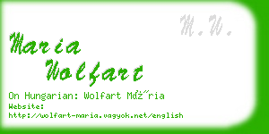 maria wolfart business card